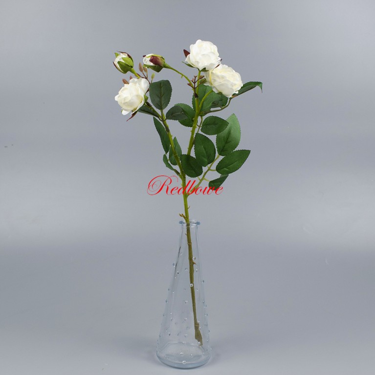 Роза белая кустовая ветка Б576