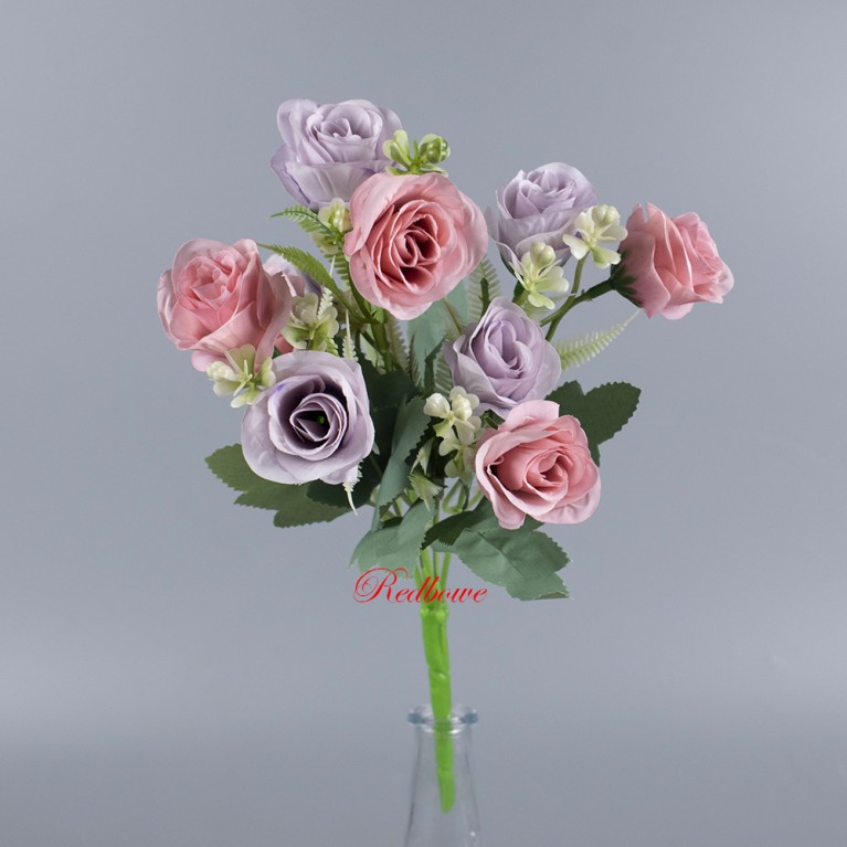 Розы розовый+сиреневый (пудровый) Б601