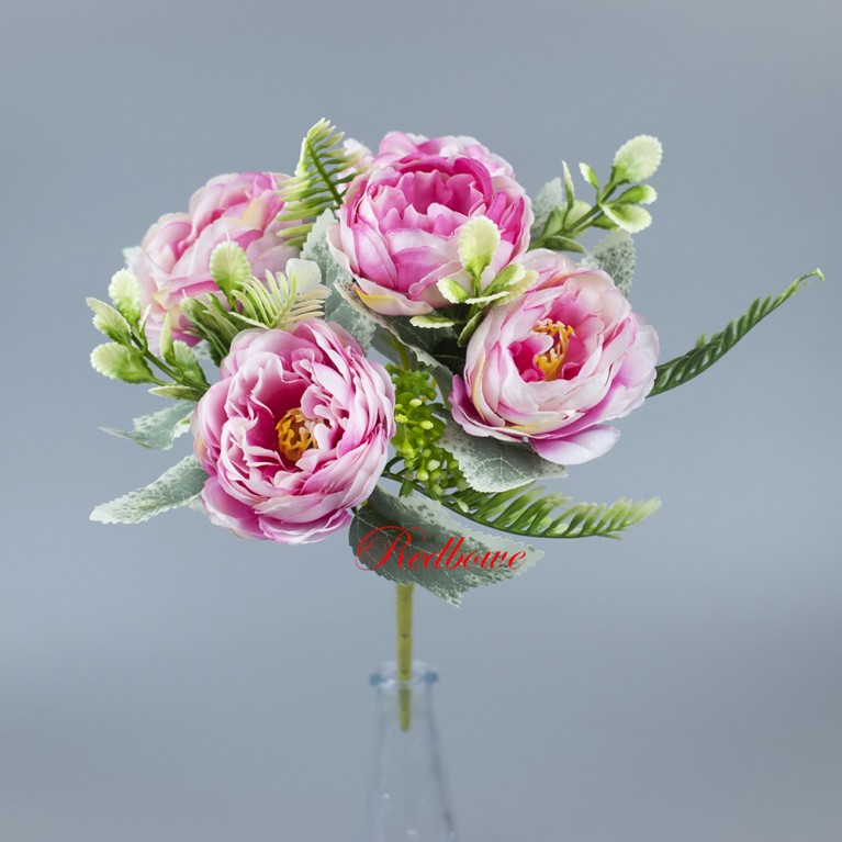 Букет розово-белых пионовидных роз Б361