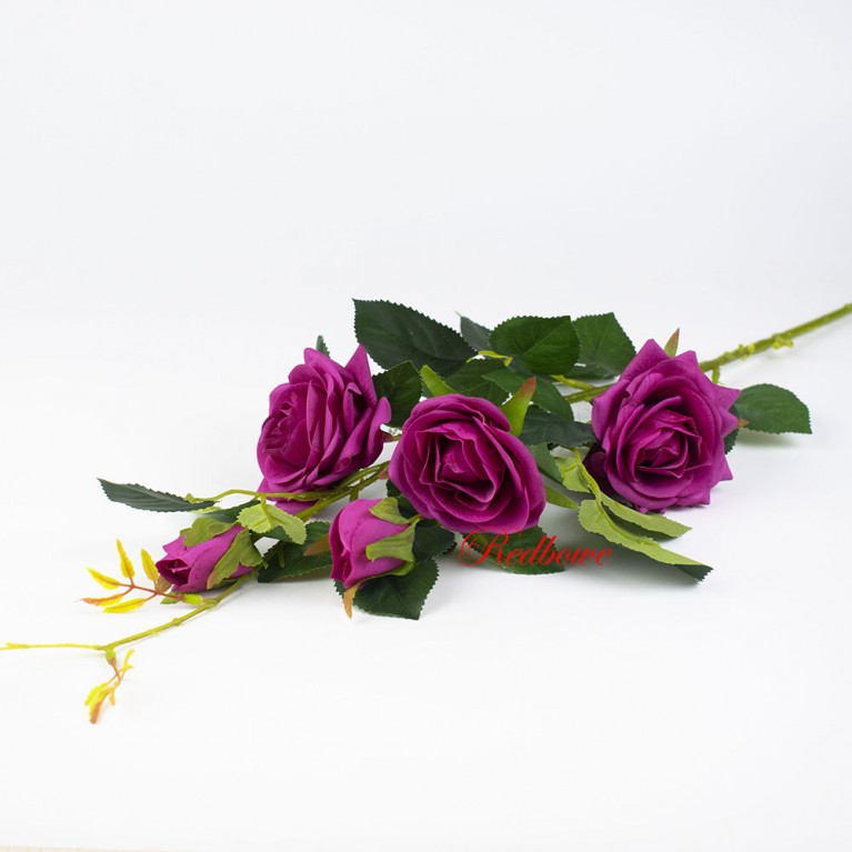 Ветка розы темно-малиновая Б537