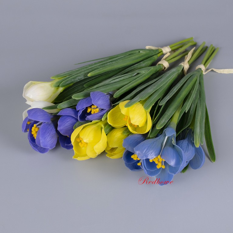 Крокусы букет (силикон) П786