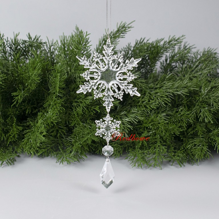 Подвеска Снежинка двойная ажур, 2шт арт. 783