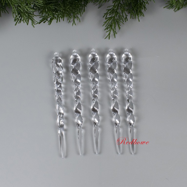 Подвеска "Сосульки витые" 14,5см набор 5шт арт.808