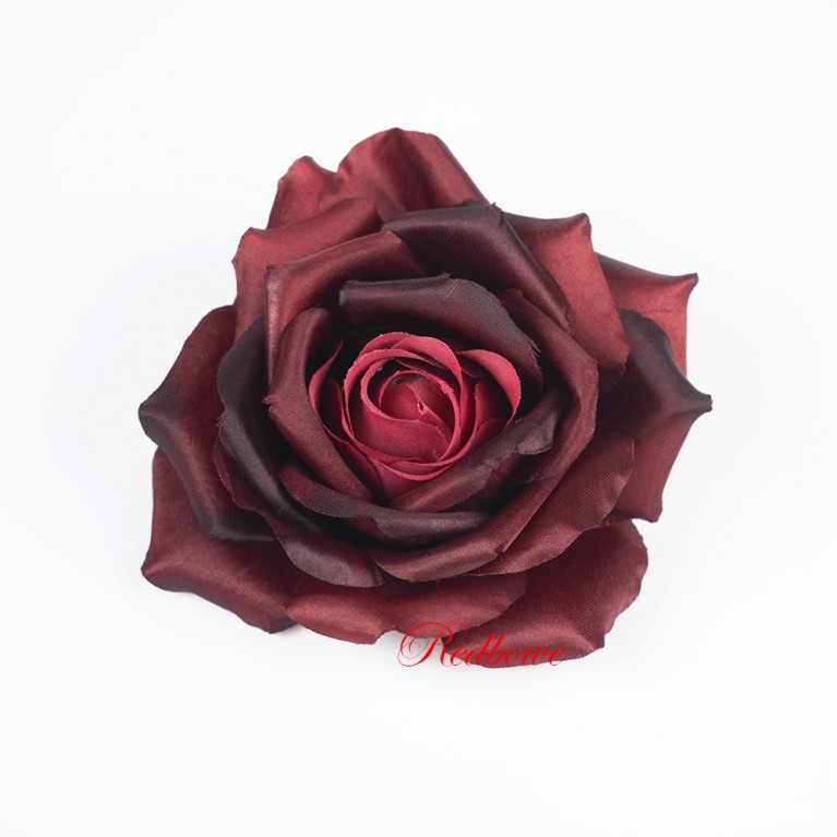 Роза крупная д.13,5см темно-красная Г145