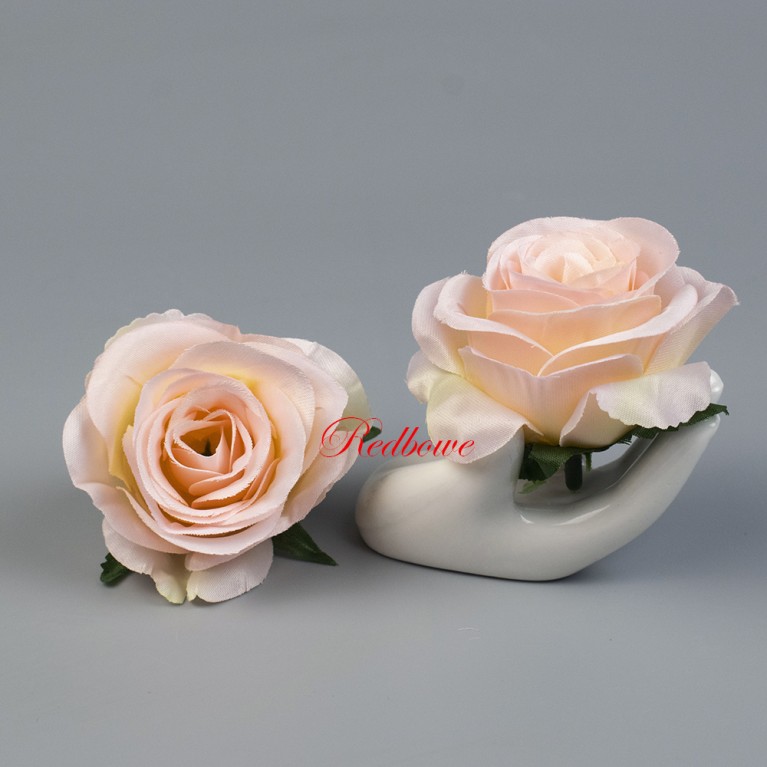 Роза розово-кремовая головка Г153