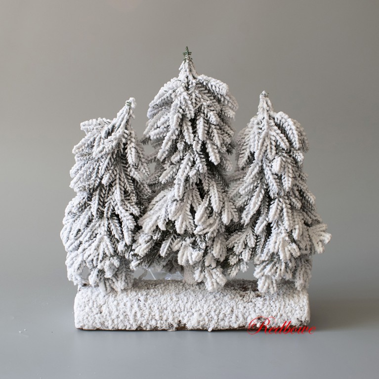 Елка заснеженные тройные с подсветкой 38см арт.652 Елка заснеженные тройные с подсветкой 38см арт.652