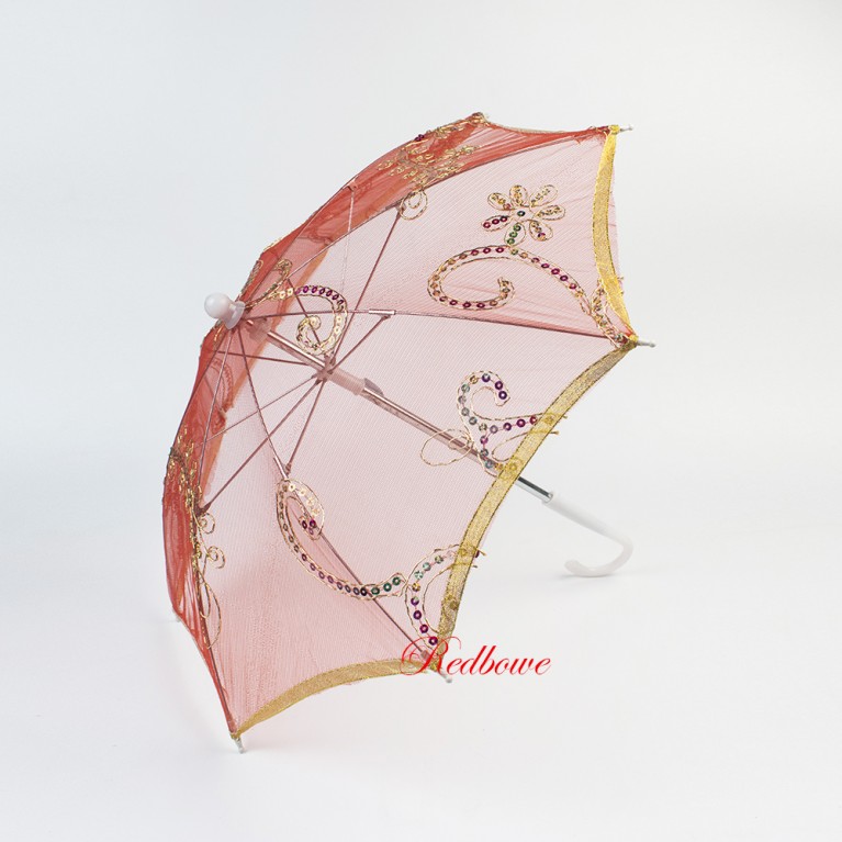 Зонт декоративный красный арт.544