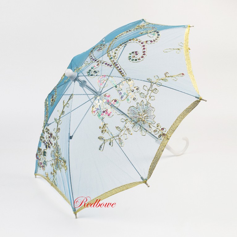 Зонт декоративный голубой арт.544