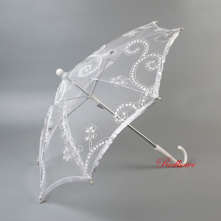 Зонт декоративный белый арт.544
